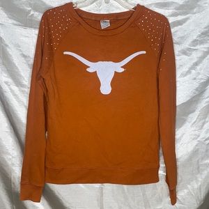 Pink vs university of texas rhinestone sweatshirt size small